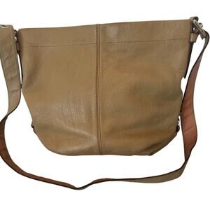 COACH VINTAGE SHOULDER BAG PEBBLED ORANGE LEATHER DUFFLE PURSE